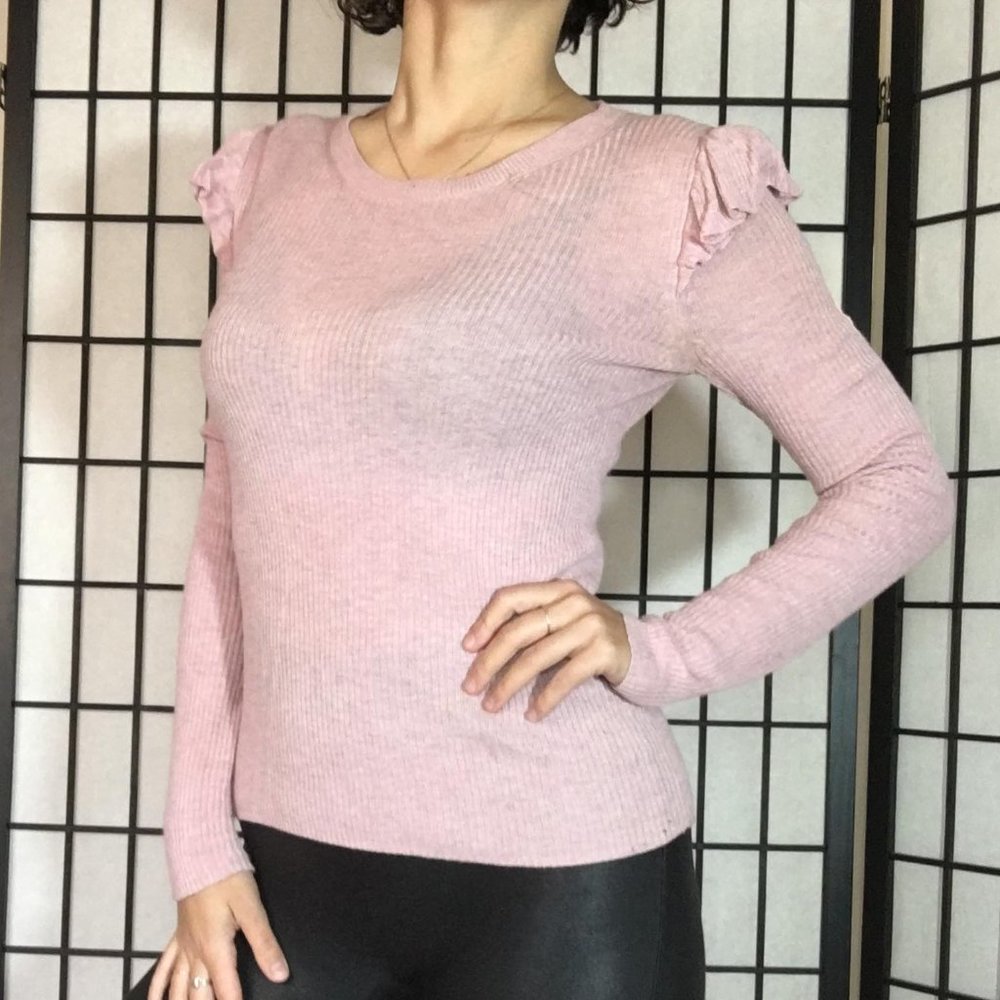 PINK LONG SLEEVE SHIRT BY MADEWELL - SIZE EXTRA SMALL